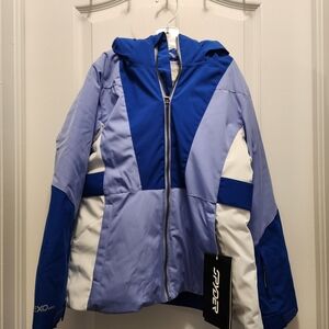 Spyder Kids' Blue and White Jacket